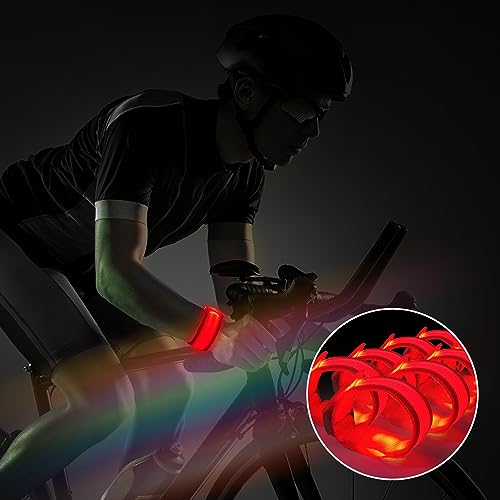 M.best 8pcs LED Light Up Bracelets Glow Flashing Wristbands Glow in The Dark Party Supplies for Wedding, Raves, Concert, Camping,Sporting Events, Party Red - color: 8pcs Red