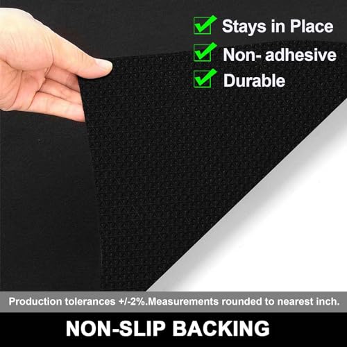 AiBOB Oil Spill Mat, 72” X 96” inches, Garage Floor Mat Under Car, Waterproof Backing Absorbent Pad Protects Floor, Durable, Reusable, Black - size: 6' x 8'