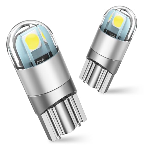 SEALIGHT 194 LED Bulb 6000K White, License Plate Light, Dome Light, T10 168 2825 W5W 3030 Bright Chips Wedge for Replacement Light Bulb, Map Trunk Door Courtesy Dash LED Light Bulb,Pack of 2 - color: White, size: 194/168/T10-2PCS