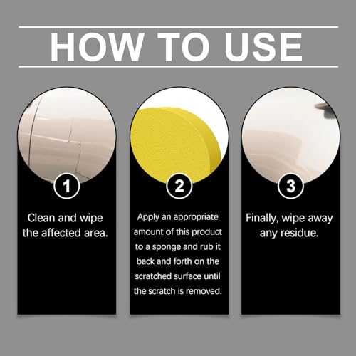 Car Scratch Remover, Dust Reduction Technology, 120g, Vehicle Scratch Repair, Detailing Sponge Kit, Fast and Convenient, for Cars, Trucks, and Motorcycles