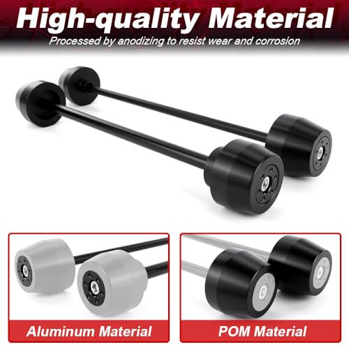 Xitomer Front Rear Fork Sliders Fit for 2024 2025 CFMOTO 675SS 675SR 675 SR-R Axle Sliders Fit for 2025 CFMOTO 675NK Motorcycle Front + Rear Axle Sliders Crash Protector