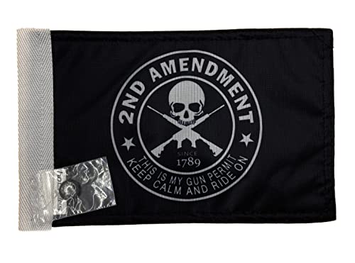 Durable Motorcycle Flag 2nd Amendment #1 Keep Calm And Ride On 6 x 9 Inch - color: 2nd Amendment #1, size: 6X9