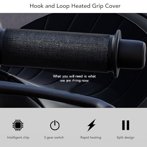 Motorcycle Heated Grip Cover, Water 3 Temperature Setting Motorcycle Handlebar Heated Pad Heater Sleeve