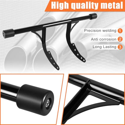 AUFER Front Highway Engine Guard Crash Bar Support Portection Compatible with for Softail Street Bob FXBB FXBBS Low Rider FXLR FXLRS 2018-2024 Nerf Bars Flat Out Bar Frame