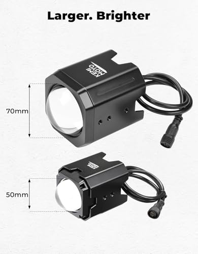KEMIMOTO 70mm Whipless LED Whip Lights Larger Brighter w/ 1.5''-2'' Roll Bar Mounts, Alien Lights for SXS Compatible with Polaris RZR Can-Am Maverick X3 CFmoto Kawasaki, Multi-Color, Scratch-resistant - size: 70 mm diameter