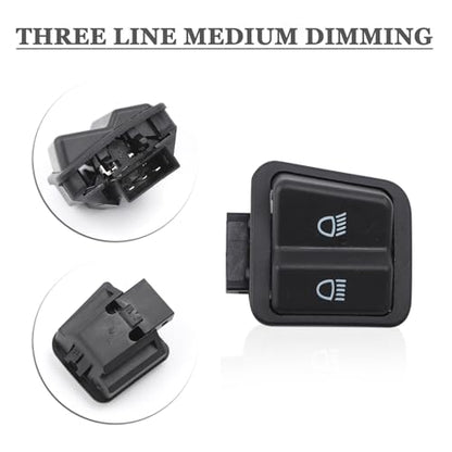 Mokuo Motorcycle Handle Switch Button in PP Material Compatible with Chinese GY6 4-Stroke Scooter Mopeds Jonway Taotao Roketa Parts