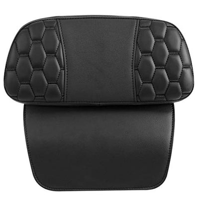 SLMOTO Rider Seat Cushion w/Backrest Pad Fits For Harley Touring Road King Street Glide Electra Glide Road Glide Tri-Glide Trike 2014-2023 Motorcycle Two Up Seat Custom Driver Passenger Leather Seat - color: Black + Passenger Backrest SP