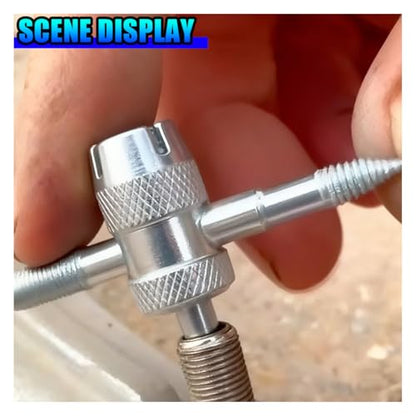 YoRise 4-Way Car Tire Valve Core Removal Tool, Multifunctional 4-in-1 Automotive Valve Stem Puller, Universal Vehicle Tire Stem Repair Wrench for Car, Bike, Bicycle, Automobile(4PCS) - size: 4PCS