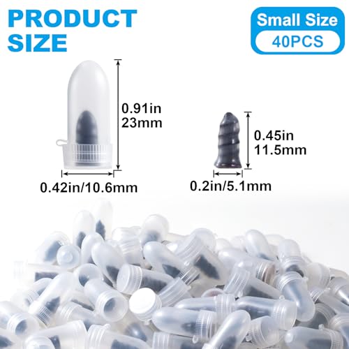 40 Pcs Tire Repair Rubber Nail Kit, Screws in Tire Plugs, Spiral Puncture Vaccum Tires Kits, Self Service Screw Plug Fast Tool for Auto, Motorcycle, Bike (Black, Small) - color: 40 Pcs, Small