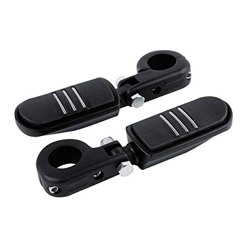 TCMT 32mm 1 1/4" Highway Engine Guard Bar Highway Footpegs Mount Kit Fits For Harley Touring Road King Street Glide Road Glide Electra Glide Softail Sportster Dyna with 1.25" Engine Guards - color: Matte Black, size: P-Clamp Highway Footpegs