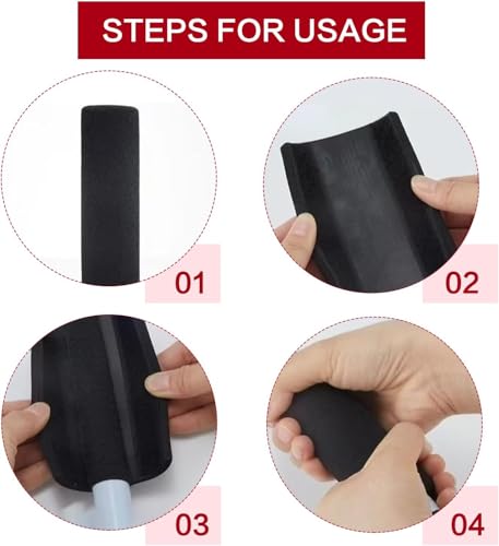 2Pcs Buffer Tube Cover, Foam Handle Grips,Motorcycle Grip Covers NBR Rubber Foam Grip Wrap Comfortable Foams Tubing Handle Grips Foam Grip Tubing Suitable for Fitness Household Lawn Bike