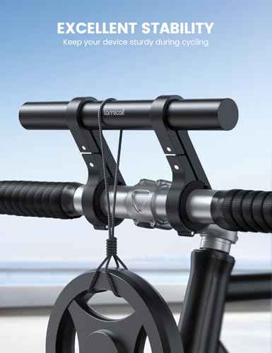 Lamicall Bike Handlebar Extender - 7.9" Long Aluminum Alloy Handlebar Extension with Two Mounting Clamp Bracket, for Bicycle and Motorcycle Handlebars with Diameter of 0.875" to 1.34" - size: 7.9" Long