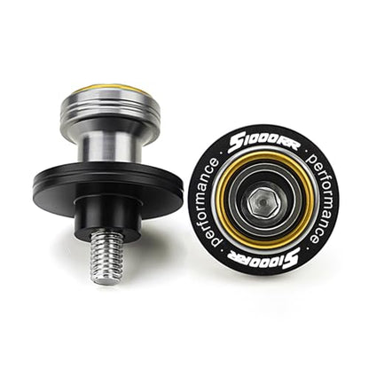 Compatible with Motorcycle S1000RR S1000R S1000XR S 1000RR 1000R 1000XR 2008-2023 2024 2025 2026 Front Wheel Axle Crash Protector Pad Rear Swingarm Spools Slider Stand Accessories (Gold) - color: Gold