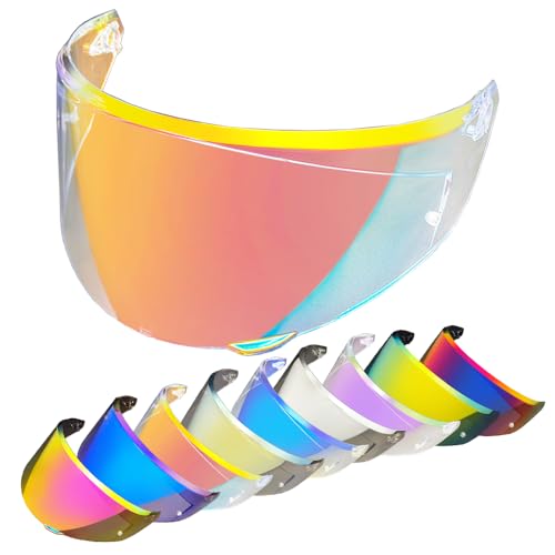 Replacement Helmet Visor for New K3 (Size S, M, L), Motorcycle Helmet Shield Faceshield Visor Lens Compatible with AGV K3 DOT(E2206) Helmet(Revo Clear Red) - color: Revo Clear Red