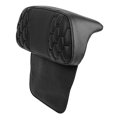 SLMOTO Razor Chopped Tour-Trunk Backrest Pad Fits for Harley Davidson Touring CVO Street Glide Road Glide Electra Glide 2014-2023, Black Stitching - color: Black Passenger Backrest