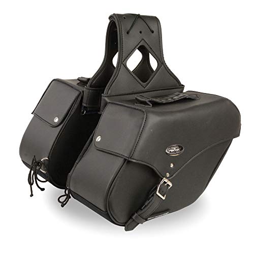 Medium Black Pac Throw Over Slant Motorcycle Saddlebags