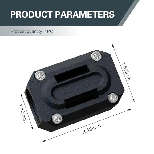 2 PCS Motorcycle Engine Guard Protector Blocks, Heavy-Duty Bumper Crash Pads, Anti-Scratch Drop Frame Guard, Universal Fit for Most Motorcycles (Black)