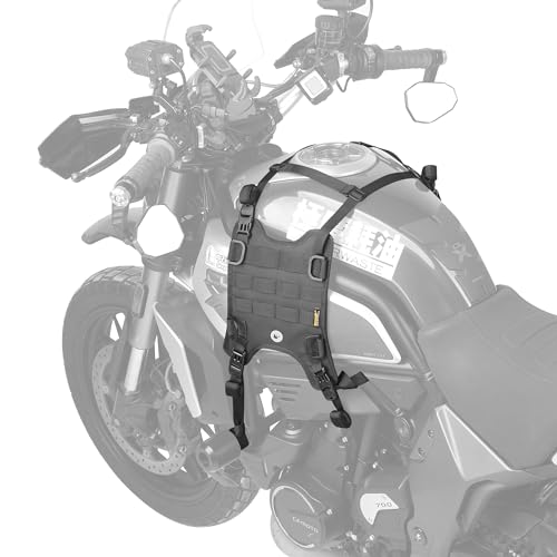 Rhinowalk Motorcycle Tank Side Bag/Motorcycle Front Load Universal Saddle Bag Mounting Base - color: Black, size: Fuel tank double saddle