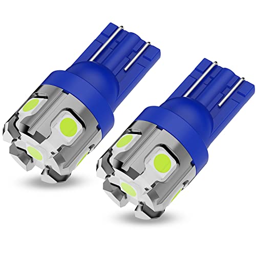 PHINLION 194 168 LED Bulb Ice Blue Super Bright 2825 W5W T10 Wedge 6-SMD 3030 Chipsets LED Replacement Bulbs for Car Interior Dome Map Parking Trunk Door Courtesy License Plate Lights - color: Ice Blue
