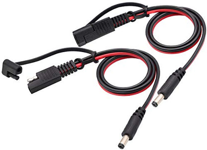 DC to SAE Connectors Cable SAE Plug to DC 5.5mm x 2.1mm Male Adapters Cables for Automotive RV Solar Panel Solar Battery Panels Connect Cables(0.5/1.5ft-2pack) - color: 0.5m-DC-2Pack