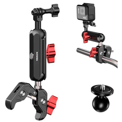 Camera Magic Clamp Mount for GoPro DJI Insta360 with 1/4"-20 Screw, Adapter for Umbrella Clamp, Desktop, Strollers, Wagons, Photo Studio Light Stand, Photo Boom Stand, Motorcycle Bicycle - size: Crab Clamp