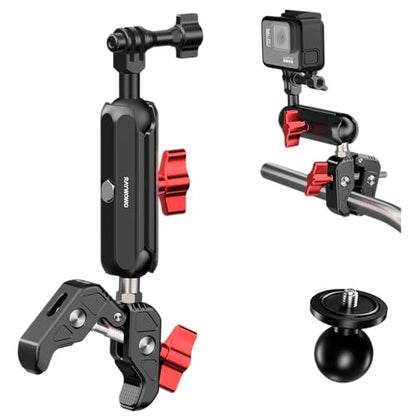 Camera Magic Clamp Mount for GoPro DJI Insta360 with 1/4"-20 Screw, Adapter for Umbrella Clamp, Desktop, Strollers, Wagons, Photo Studio Light Stand, Photo Boom Stand, Motorcycle Bicycle - size: Crab Clamp