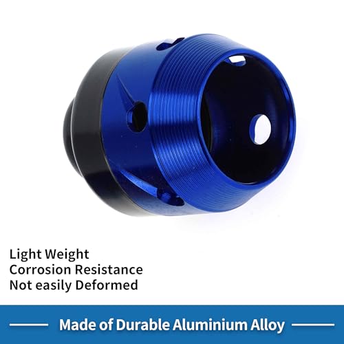 Motorcycle Front Fork Frame Sliders Falling Protection Wheel Crash Protector Scooter Moped Aluminum Alloy Blue 2 Pcs - color: Blue