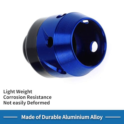Motorcycle Front Fork Frame Sliders Falling Protection Wheel Crash Protector Scooter Moped Aluminum Alloy Blue 2 Pcs - color: Blue