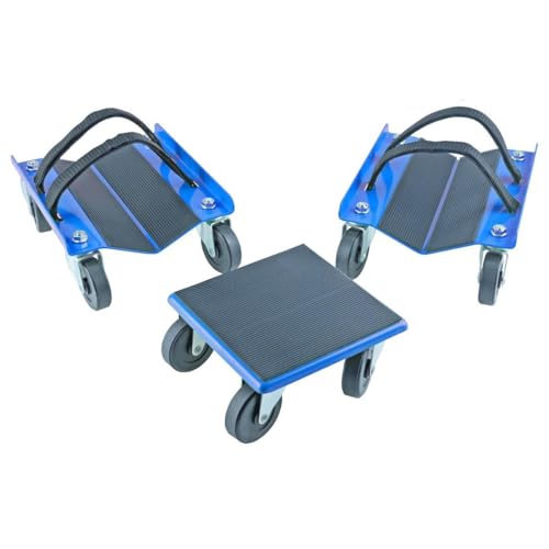 Snowmobile Dollies Full-Rubber-Pad-Protection Heavy Duty Dollies Carries up to 1500 lbs (682 kg) V-Slide with 2.5 Inch Swivel Casters 2 Pairs of Heavy Duty Straps KF2020