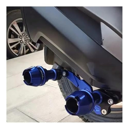 for YA&MAHA XMAX300 Accessories Front Fork Wheel Muffler Tube Protection Frame Slider Shock Protector (Black)