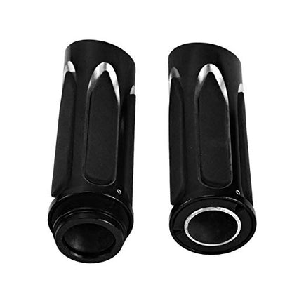 1" Electronic Throttle Defiance Handlebar Grips 25mm Hand Grips Fit for Harley Touring Street Glide Road King Road Glide Electra Glide - color: #5 Black&White