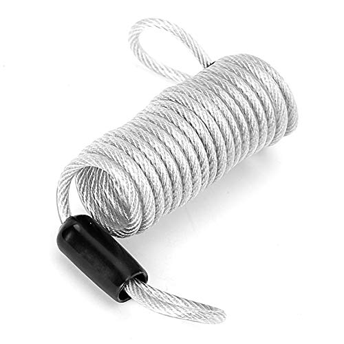 Security Reminder Cable, Anti Theft Steel Wire Lock Security Spring Wire Lock Security Steel Wire Spring Reminder Rope for Luggage Helmet