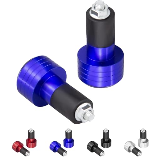 22mm Motorcycle Handlebar Hand Grip End Cap, End Slider Cap Plug Aftermarket Parts Universal Fit for 7/8 Inch Bike Motorcycle Hand Bar Grips.2Pcs. - color: Blue