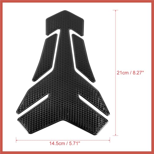 ACROPIX Motorcycle Gas Oil Fuel Tank Protector PVC Rubber Pad Emblem Badge Sticker Black Protector Decal Car Parts