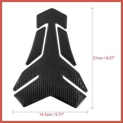 ACROPIX Motorcycle Gas Oil Fuel Tank Protector PVC Rubber Pad Emblem Badge Sticker Black Protector Decal Car Parts