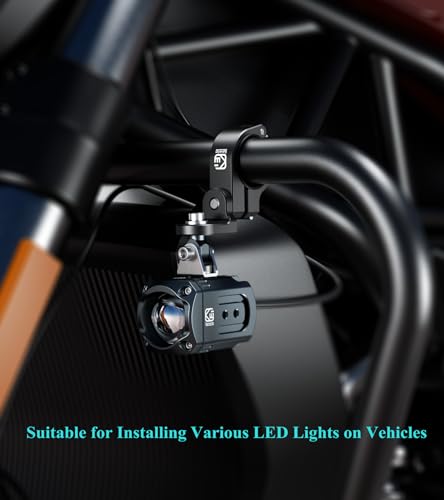 BRCOVAN 1PC UTV Whip Light Mounts, Off-Road LED Light Bar Mounting Bracket | Fit for Round Rails / Handlebars 0.875''/1"/1.125''/1.26"/1.375'' in Diameter, for ATV UTV Car Motorcycle Truck