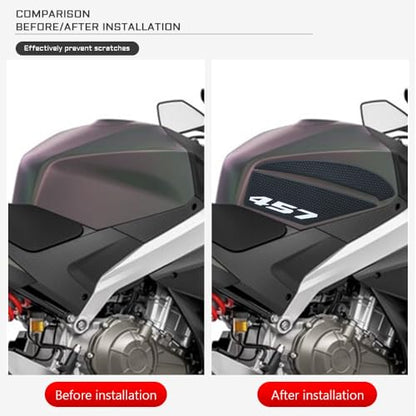 RS457 2025 New For Aprilia RS 457 RS4572024-2026 Motorcycle Side Fuel Tank Pads Protector Stickers Decal Gas Knee Grip Traction