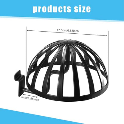 Suzile 6 Pcs Hat Stand for Slatwall Displayer Plastic Hat Rack Wall Mount Wig Rack Stand Holder for Wig Home Display Multiple(Black)