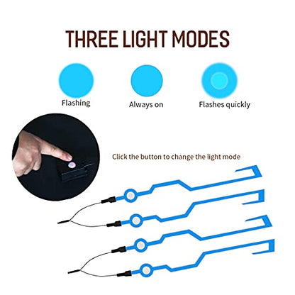 Motorcycle Helmet Light Kit,Waterproof 3 Mode LED Light Night Riding Signal Helmet Light for Motorcycle Bike Helmet,Blue - color: Blue