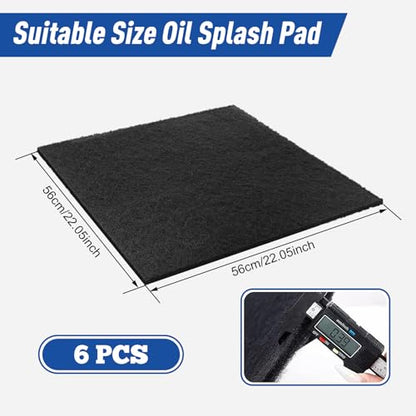 6 Pcs 22'' Oil Drain Splash Pad,No Splatter Pad,Square Oil Change Mat,Oil Splash Pads for Most Oil Drains for Mechanics and Automotive Technicians,Oil Drip Pan,Heat-Resistant