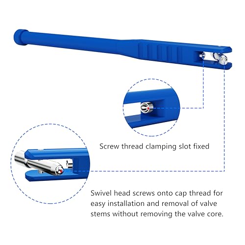 Tire Valve Puller Tool Tire Valve Stem with Valve Core Remover Tool No Scratch Valve Core Wrench for Car Bicycle Motorcycle(HT-241B)