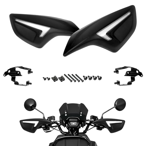 Mokuo LED Motorcycle Handguard with Light for 2022-2023 Yamaha Zuma 125 – Handlebar Wind Deflector, Hand Protector - color: Lighted style