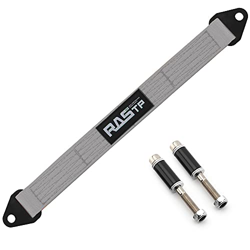 RASTP Limit Strap, Premium Quad Wrap Limit Strap Car Hauler Axle Straps Truck Wrecker Wheel Tie Down Strap with 10,000 Lb Webbing Strength (20 Inch, Gray) - color: Gray, size: 20 Inch