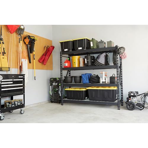 Ironton 4-Tier Industrial Steel Shelving Unit, 8,000-Pound Load Capacity, Garage Storage Rack, 77" W x 24" D x 72" H - size: 4 Tier