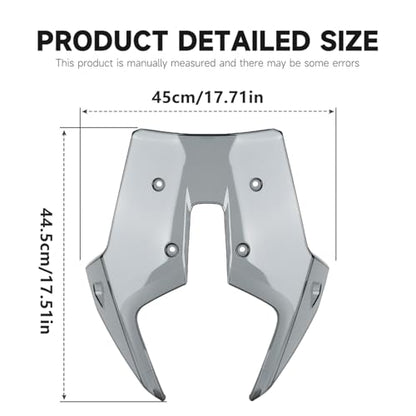 Motorcycle Windshield Deflectors for 790ADV 890 ADV Adventure 2023-2025, Front Acrylic Air Deflector Windscreen Visor Accessories for 790 890 ADV R Rally (Smoke Gray)