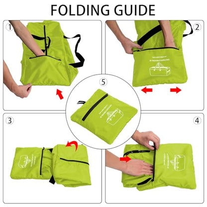 iFARADAY Foldable Duffel Bag 30" / 75L Lightweight with Water Rresistant for Travel-Light Green - color: Light Green-75L