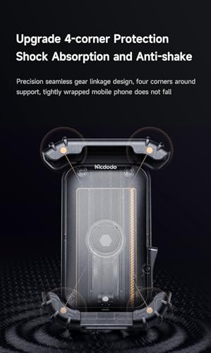 Universal Bike Phone Mount,Motorcycle Phone Holder with One-Key Lock, 360° Rotation Anti-Shake Bicycle Handlebar Clamp, Secure 4-Corner Protection for iPhone, Samsung & 4.2"-6.9" Smartphones