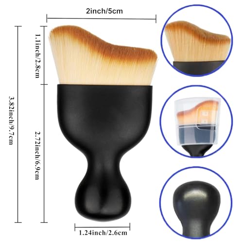 Car Interior Cleaning Brush, Car Interior Cleaning Tool, Car Cleaning Brush Dust Collectors, Curved Design Dirt Dust Clean Brushes, Engine Compartment, Keypads and Dashboard (1)