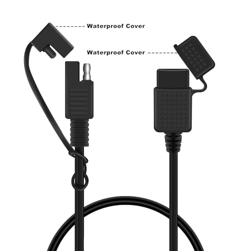 SAE to USB Cable 18AWG 5V 2.1 A Waterproof Motorcycle USB Charge kit Kit SAE to Adapter Cable for Phone, Tablet, GPS Charger (Typ A Port 1, 1 m)