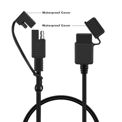 SAE to USB Cable 18AWG 5V 2.1 A Waterproof Motorcycle USB Charge kit Kit SAE to Adapter Cable for Phone, Tablet, GPS Charger (Typ A Port 1, 1 m)